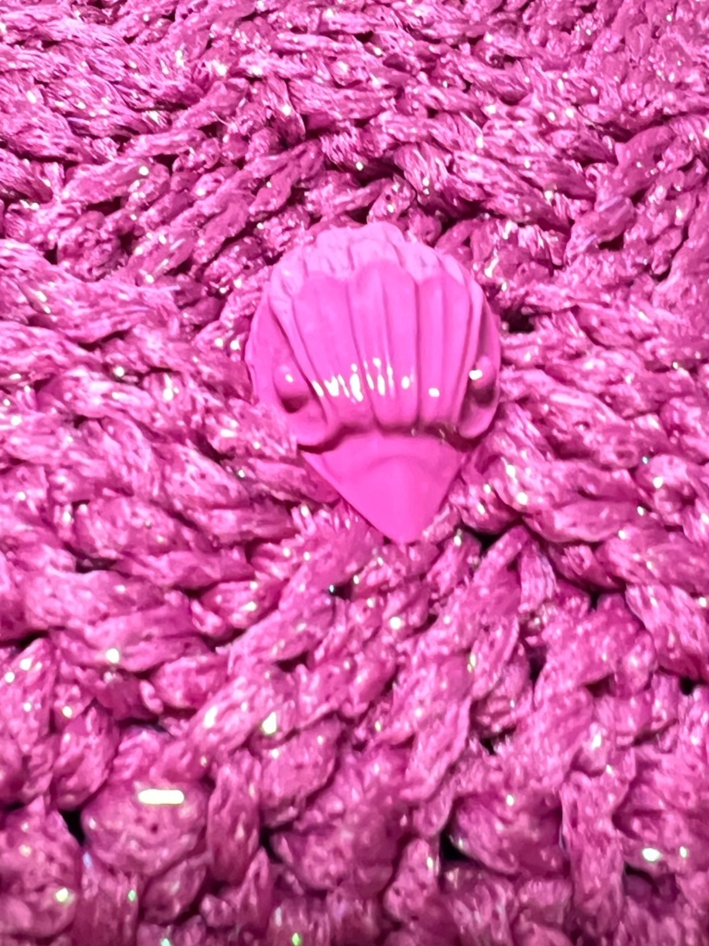 Kurt Geiger Crochet Crossbody and shoulder Bag in Pink Like New - Picture 8 of 12